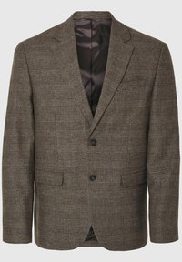 Selected Homme KARIERTER - Kavaj - brownie