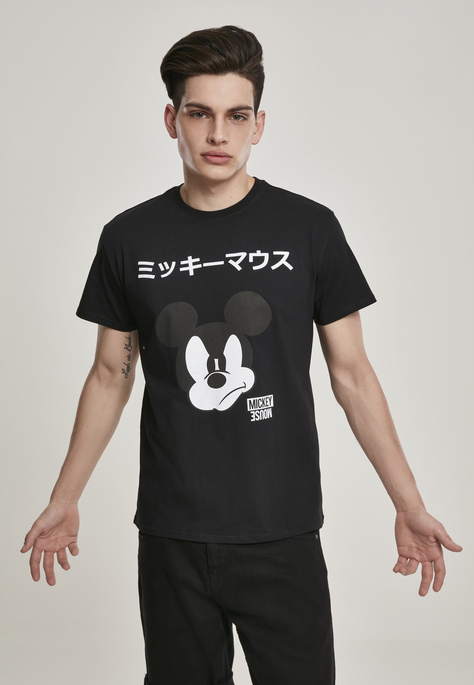 Merchcode MICKEY JAPANESE - T-shirt con stampa - black/nero