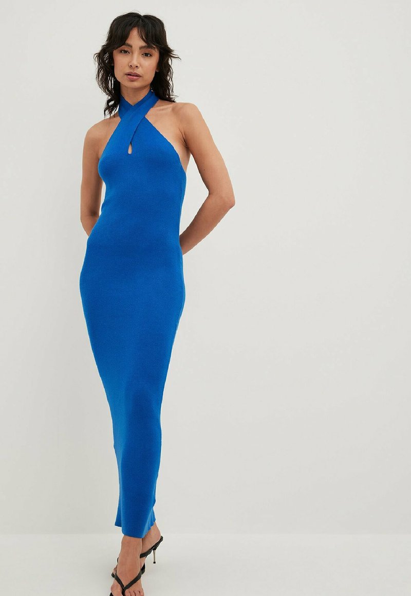NA-KD Gebreide jurk blauw