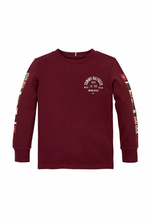 FLAGS TEE - Maglietta a manica lunga - deep rouge