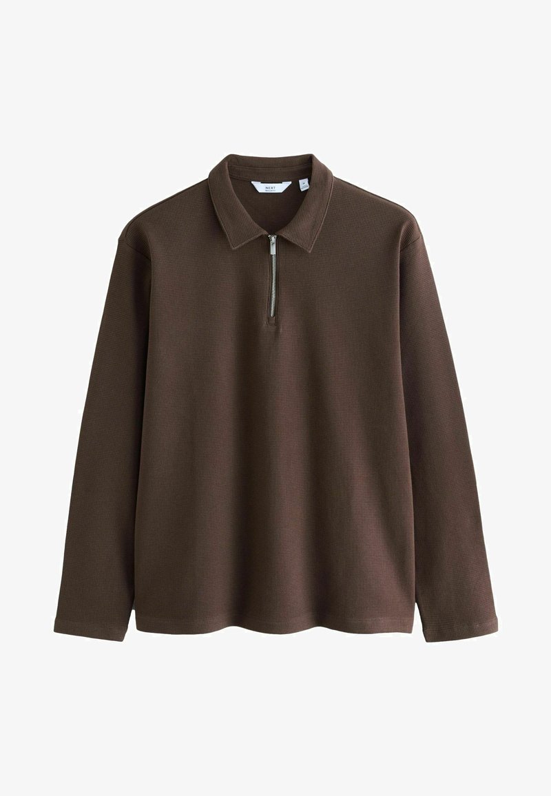 Next WAFFLE TEXTURED - REGULAR FIT - Majica z dolgimi rokavi - chocolate brown