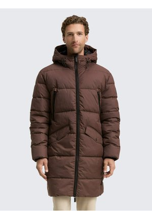 PUFFER MIT KAPUZE - Wintermantel - bag brown