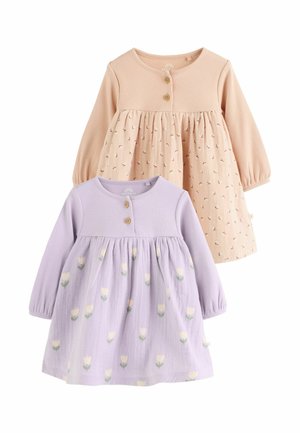 2 PACK - Strickkleid - purple pink