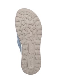 Grey mesh shoe with a beige rubber sole featuring a textured tread pattern. Size 37 marked on the outsole.