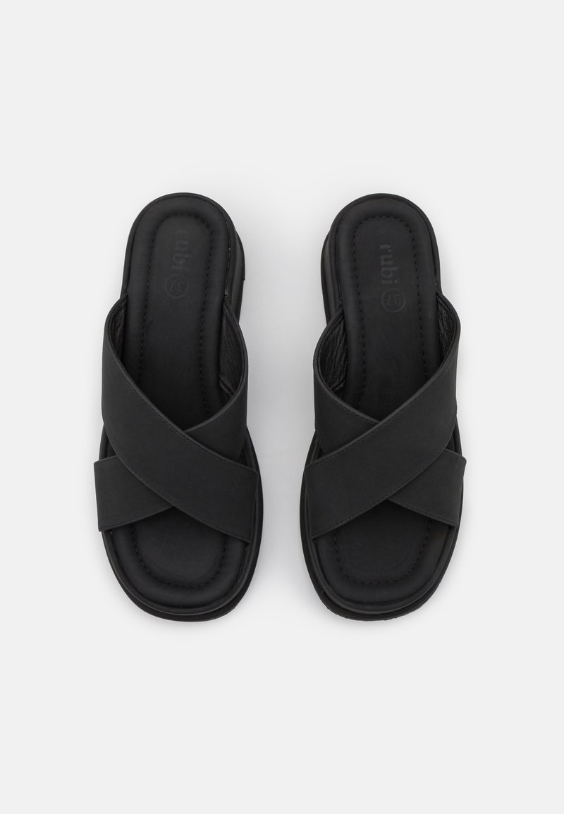Damen Flache Pantoletten | Rubi Shoes by Cotton On VEGAN PHOEBE NOUGHTIES CROSSOVER FLATFORM Pantolette hoch black/schwarz - WX4 Damen Flache Pantoletten | Rubi Shoes by Cotton On VEGAN PHOEBE NOUGHTIES CROSSOVER FLATFORM Pantolette hoch black/schwarz - WX4