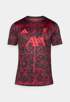 adidas Performance LIVERPOOL FC 25/26 PRE MATCH JERSEY - Equipación de clubes - black/pure ruby