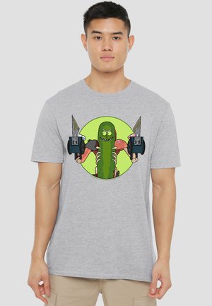 Cotton Soul, RICK AND MORTY I LOVE MYSELF - T-Shirt print - mottled light grey