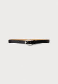 STIRRUP-BUCKLE LEATHER BELT - Vöö - black
