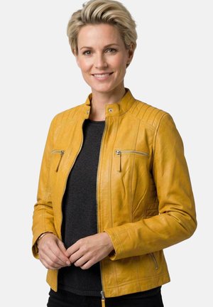 Lederjacken24 FRIEDA - Leather jacket - gelb