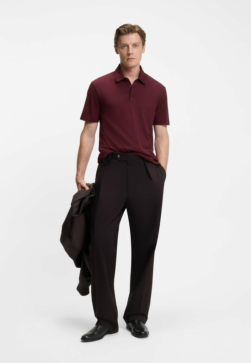 burgundy dress shirt with black pants Mens Maroon and Black Suits
