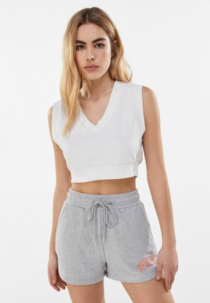 MIT PRINT - Shorts - light grey