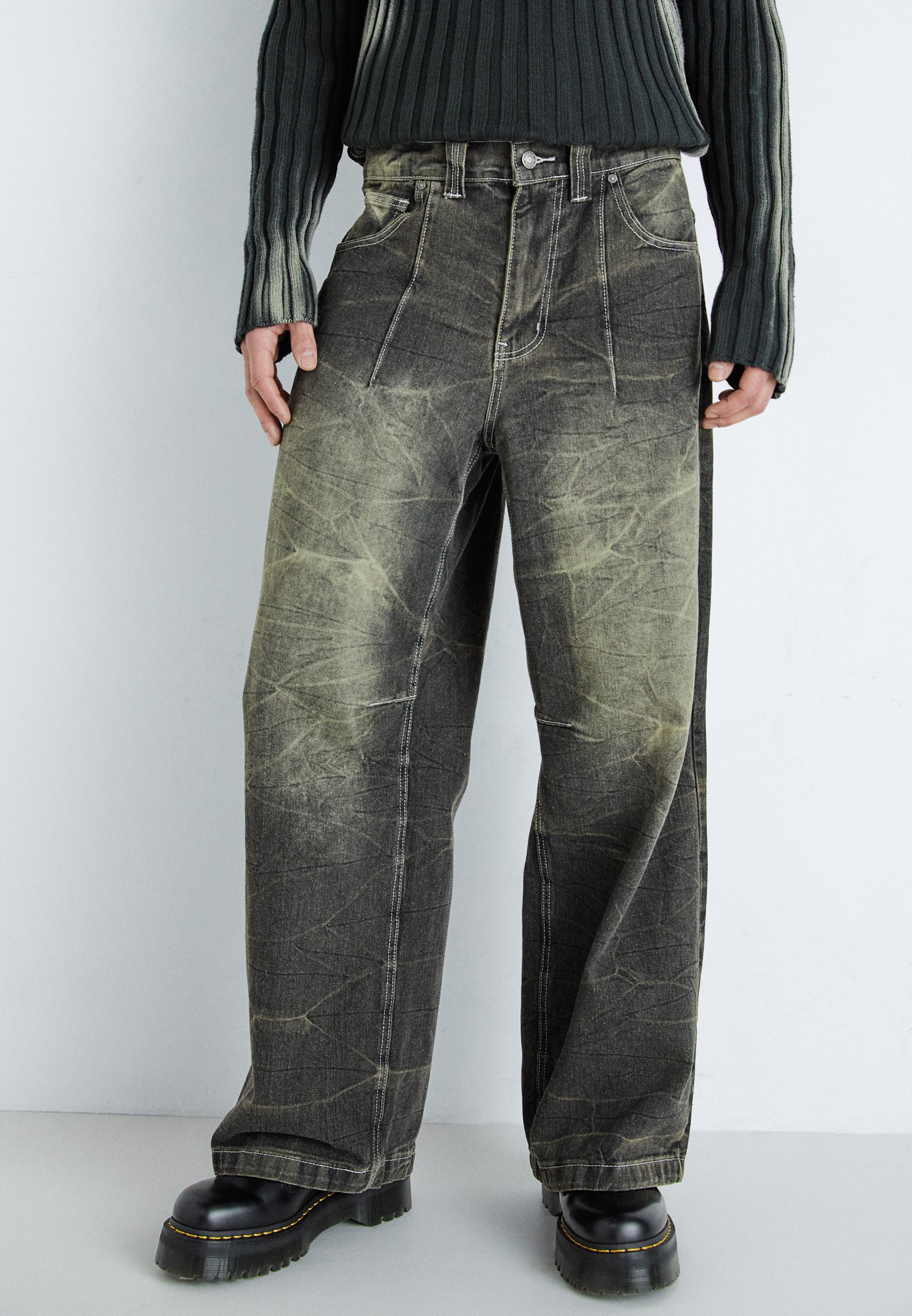 Jaded London WASHED RAZOR - Straight leg jeans - black - Zalando.co.uk 