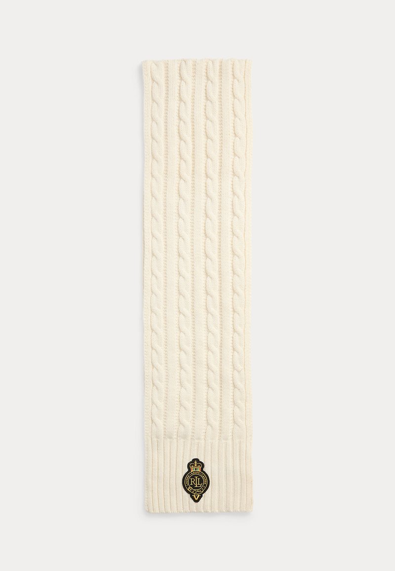 Lauren Ralph Lauren CREST-PATCH CABLE-KNIT SCARF - Κασκόλ - cream