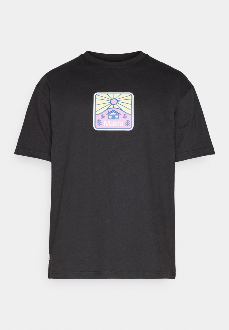 Makia T-shirt print zwart