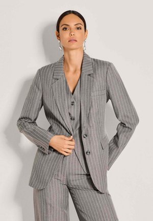 Halflange jas - graphite   pearl white   melange