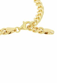 Collar de cadena de oro con cierre de langosta y grabado "Ag 925a" en los eslabones finales.