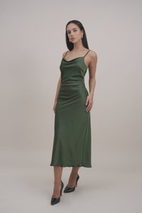 WAL G. CARA COWL NECK - Koktélruha / Partiruha - khaki green