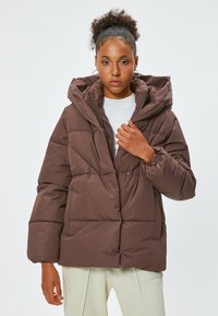 Koton HOODED PUFFER  - Vinterfrakke - brown