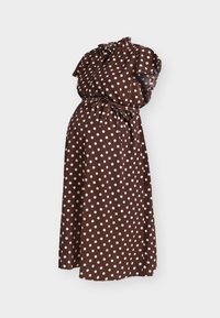 Neselectat, cocoa brown detail:snow white dots