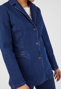 Bottillons Cuir Bleu Denim Damart Taille 37 - Fermeture Scratch, Talon 3 Cm, Neufs