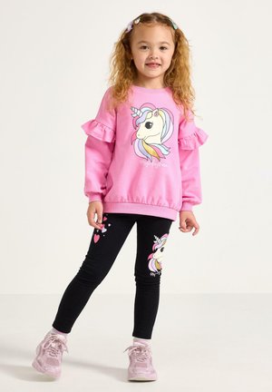 Lindex, LINDEX SWEATSHIRT WITH UNICORN AND BRUSHED INSIDE LINDEX - Collegepaita - pink