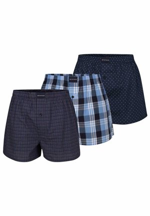 3ER PACK - Boxer shorts - blau dunkel punkte