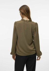 Vero Moda ALVA EMS LS V-NECK GA - Camicetta - capers