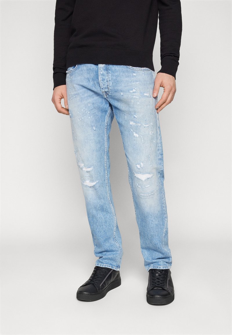 Replay GROVER PANTS - Jeans Straight Leg - light blue/light-blue denim ...