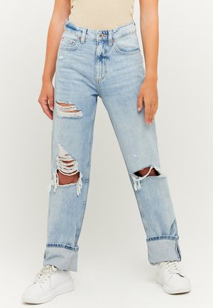 TALLY WEIJL HIGH WAIST - Jeans a sigaretta - light blue