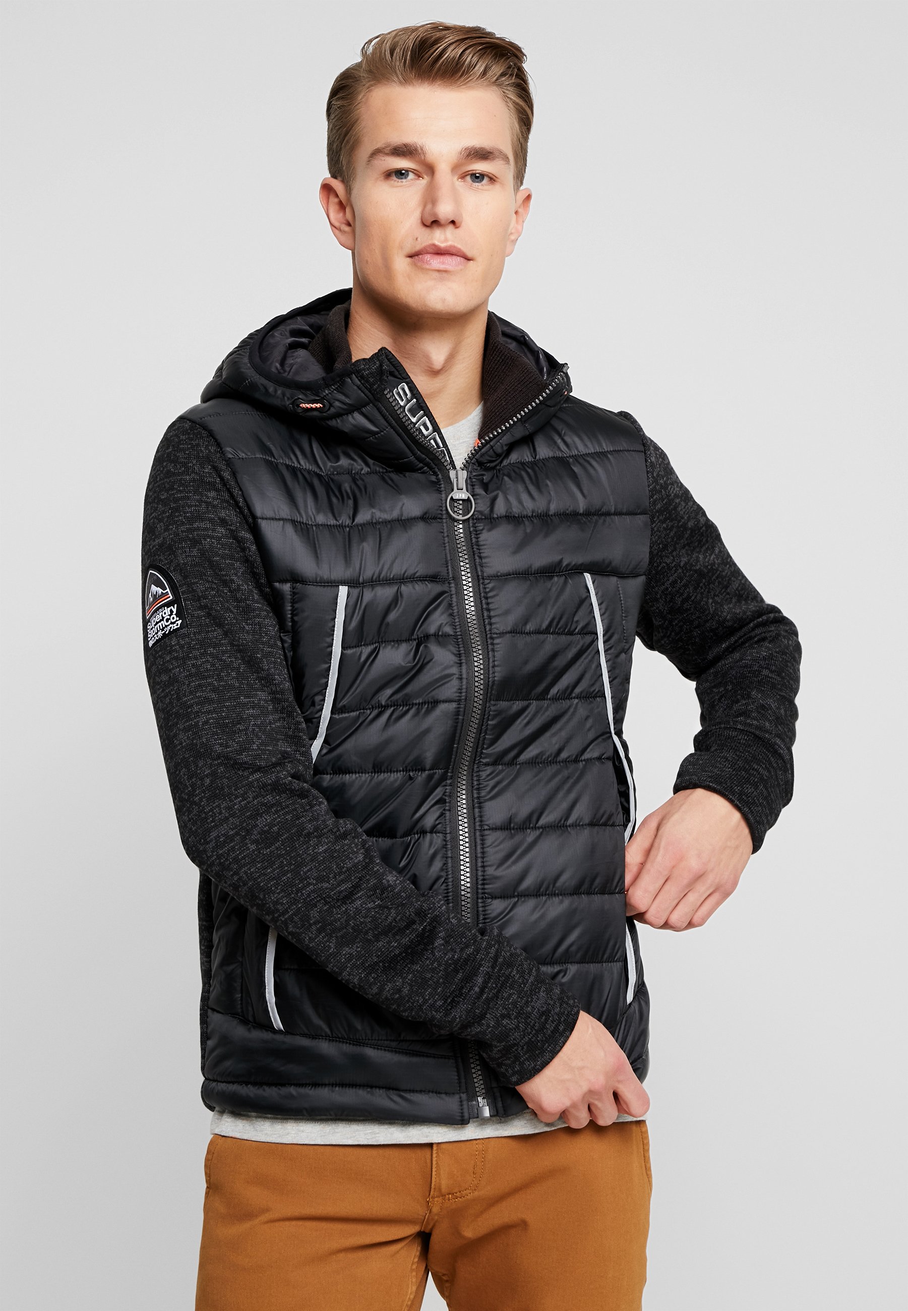 Superdry STORM FLASH HYBRID Lett jakke black heather Superdry STORM FLASH HYBRID Lett jakke black heather