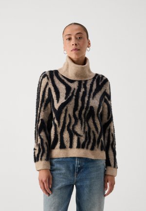 Vero Moda Petite VMVALENTINA COWLNECK - Pullover - silver mink/black