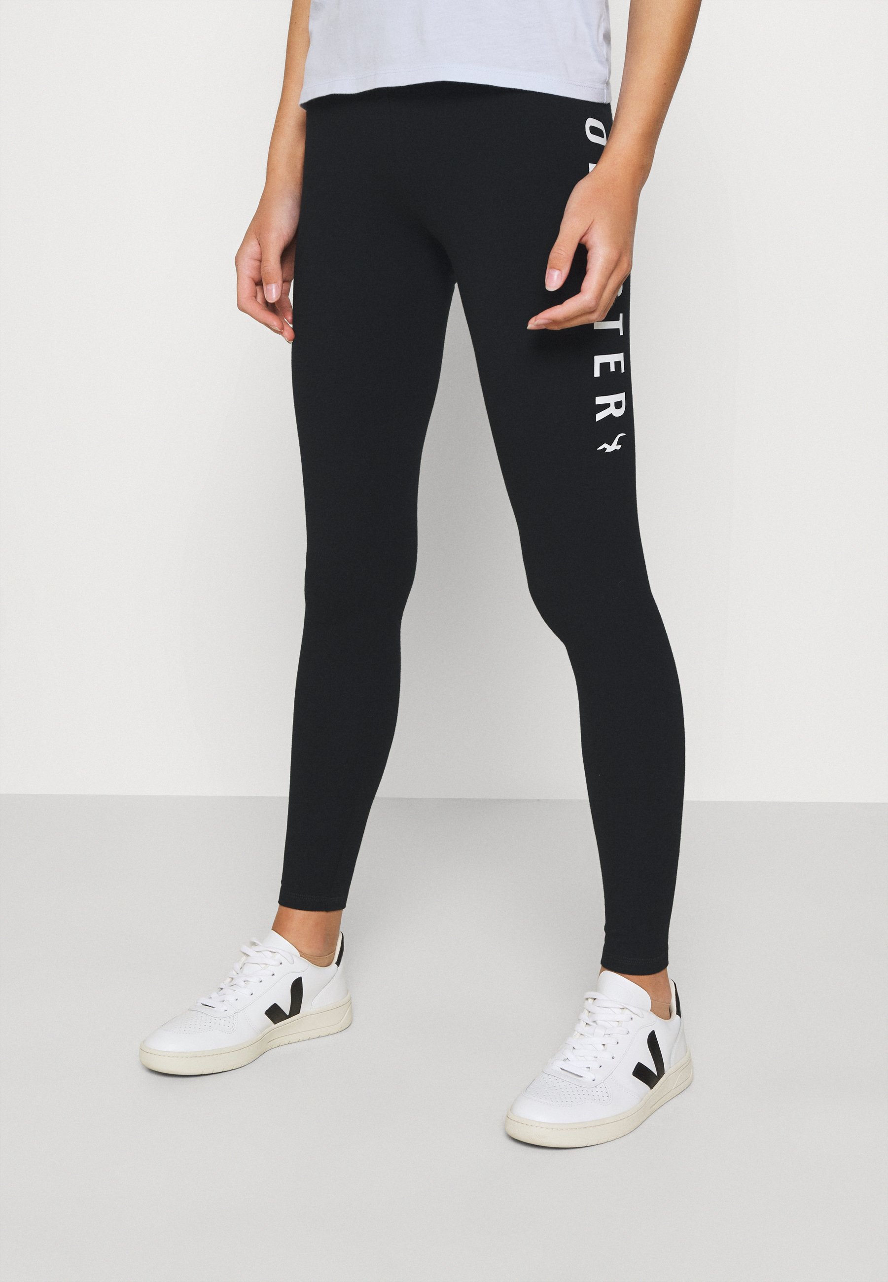 Hollister Co. GRAPHIC Leggings black Zalando.no Hollister Co. GRAPHIC - Leggings - black