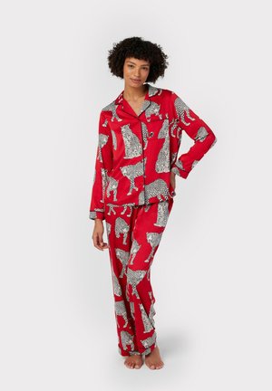 Chelsea Peers LEOPARD PRINT SET - Pyjamas - red
