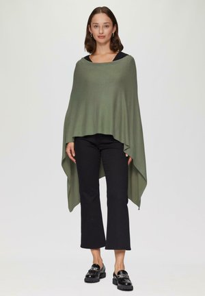 Poncho - olivgrün
