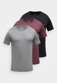 TRIPLET 3 PACK - Undershirt - black/grey/bordeaux