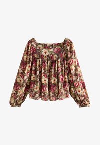 Selezionato, brown pink vintage floral print