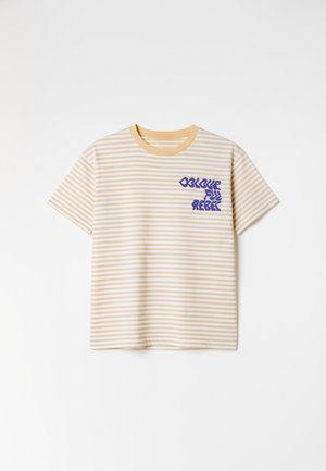 Colourful Rebel, PUFF LOGO LOOSE FIT TEE - Camiseta estampada - soft yellow