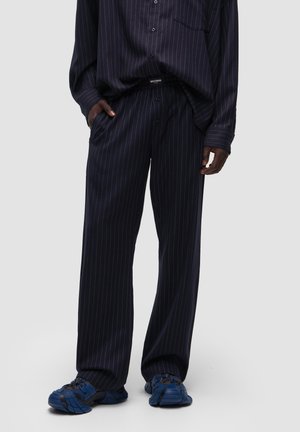 AMAL - Trousers - dark blue pin stripe
