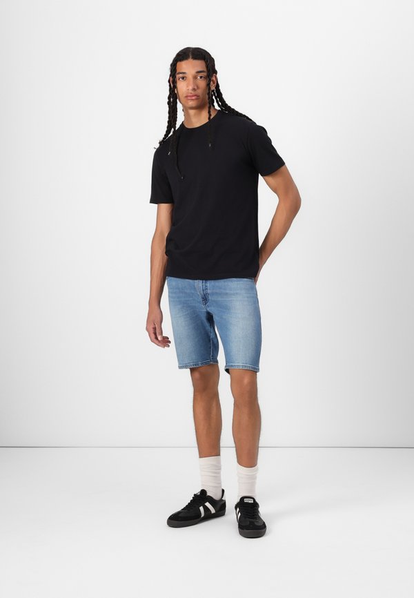 TEXAS - Denim shorts - sentinel steel2