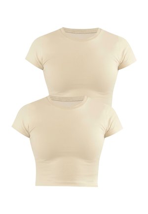 2 PACK  - T-Shirt basic - beige