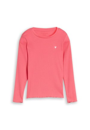 TOM TAILOR, TOM TAILOR T-SHIRT LANGARMSHIRT MIT RIPPSTRUKTUR - Langarmshirt - pink dream