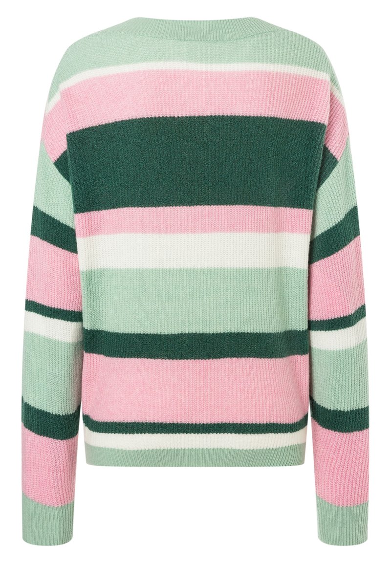 pink and green sweater