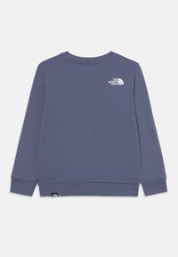 Felpa da uomo in una tonalità blu tenue, realizzata in tessuto morbido, con colletto rotondo, maniche lunghe, polsini a coste e un piccolo logo bianco sul petto.