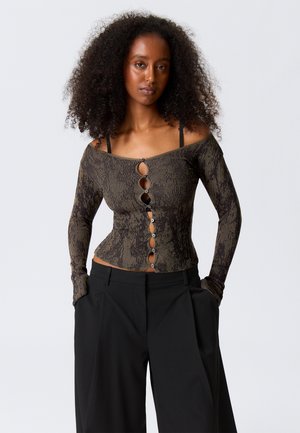 TIGHT CARDIGAN - Gilet - mole dark