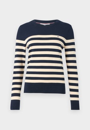 Tommy Hilfiger Stickad tröja - dark night navy/ calico