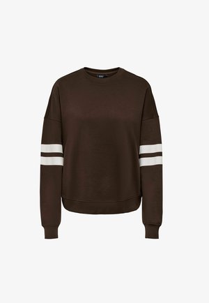 ONLY, ONLELLA L/S O-NECK RS SWT - Sweatshirt - coffee bean