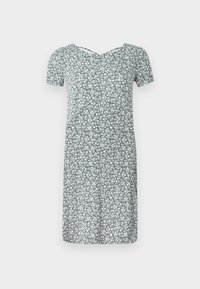 ONLBERA BACK LACE UP DRESS - Jersey dress - balsam green/white