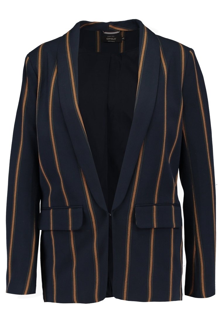 Veste Blazer Villa Bleue Taille 38/40 - Imprimé Zèbre Noir/marron, Laine Mélangée, Occasion Très Bon état