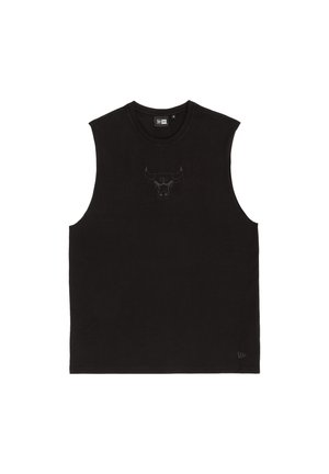 Μαύρο αμάνικο βαμβακερό πουκάμισο με διακριτικό λογότυπο ταύρου στο στήθος. Λείο ύφασμα με στρογγυλή λαιμόκοψη και άνετη εφαρμογή.