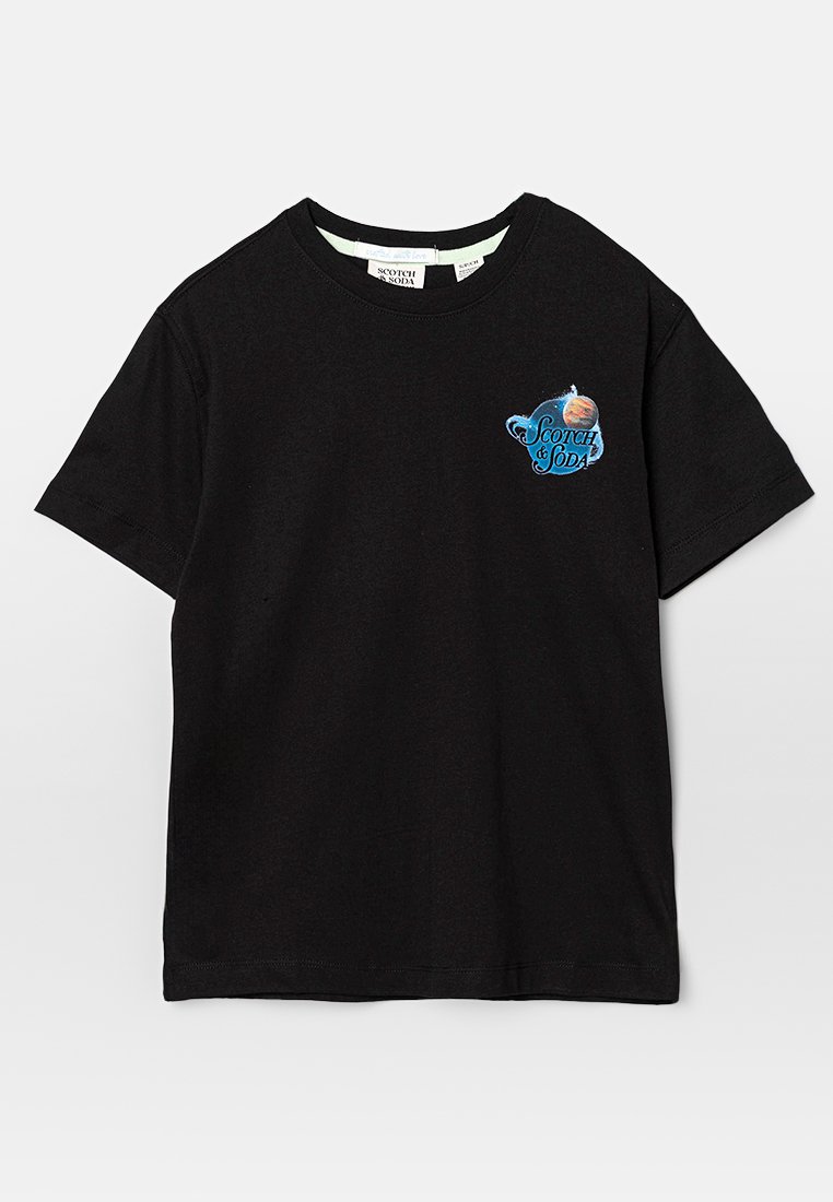 Scotch & Soda T-shirt print zwart